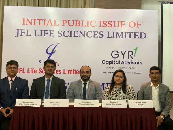 JFL Life Sciences Limited SME IPO - NSE Emerge opens on 25th August 2022; Intends to raise Rs 1,816.58 Lakhs through 29,78,000 equity shares