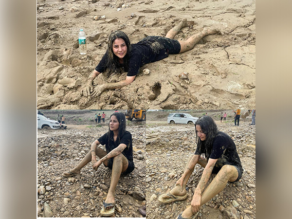 Literally down to earth Shehnaaz Gill takes mud bath at constructions site