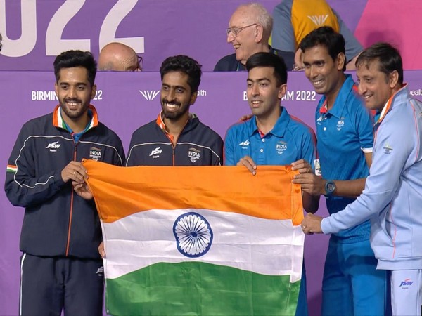 CWG 2022: PM Modi, President Murmu congratulate mens table tennis team for striking gold