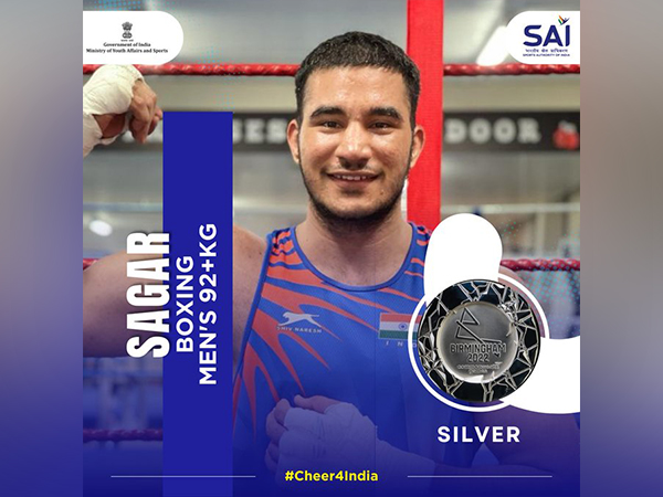 CWG 2022: Indian pugilist Sagar Ahlawat wins silver in Mens 92kg final