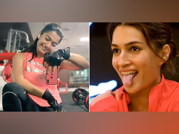 Check out Kriti Sanon-Rashmika Mandannas fun workout moment