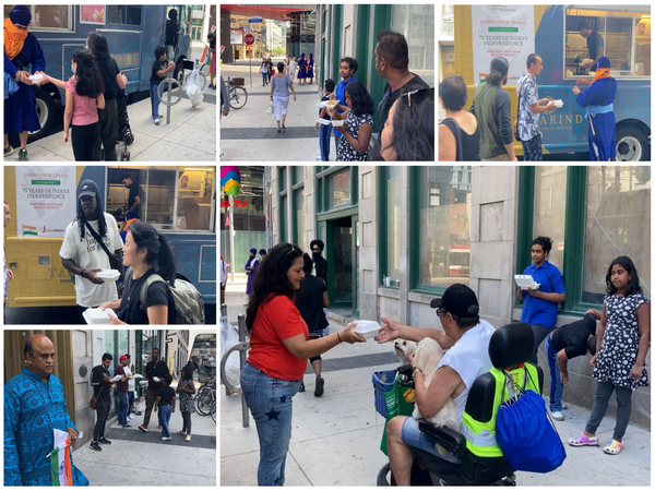 Hindu, Sikh diaspora distribute free meals in Toronto to celebrate Indias 75 yrs of Independence