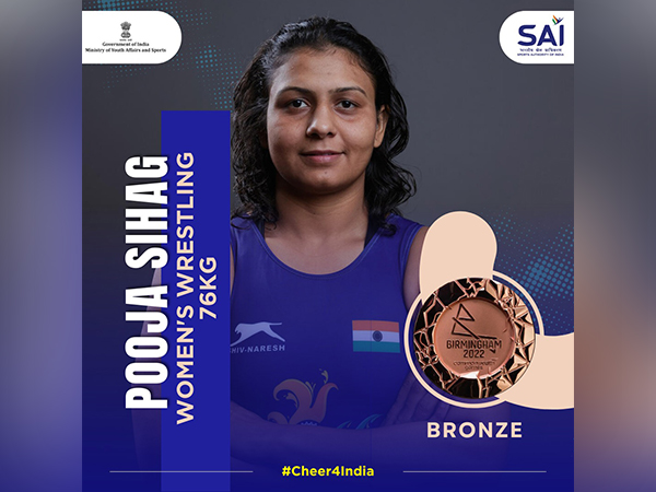 CWG 2022: Indian grappler Pooja Sihag wins bronze in Womens Freestyle 76kg final