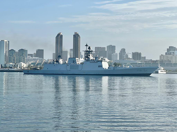 INS Satpura enters San Diego harbour to celebrate Indias 75 yrs of Independence