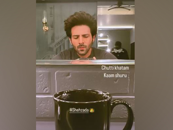 "Chutti Khatam Kaam Shuru"; Kartik Aaryan begins working on Shehzada post-vacation