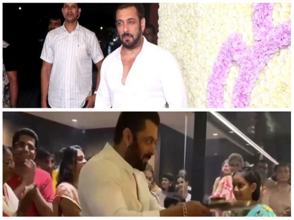 Salman Khan gives a glimpse of Ganpati arti performed at sister Arpitas home
